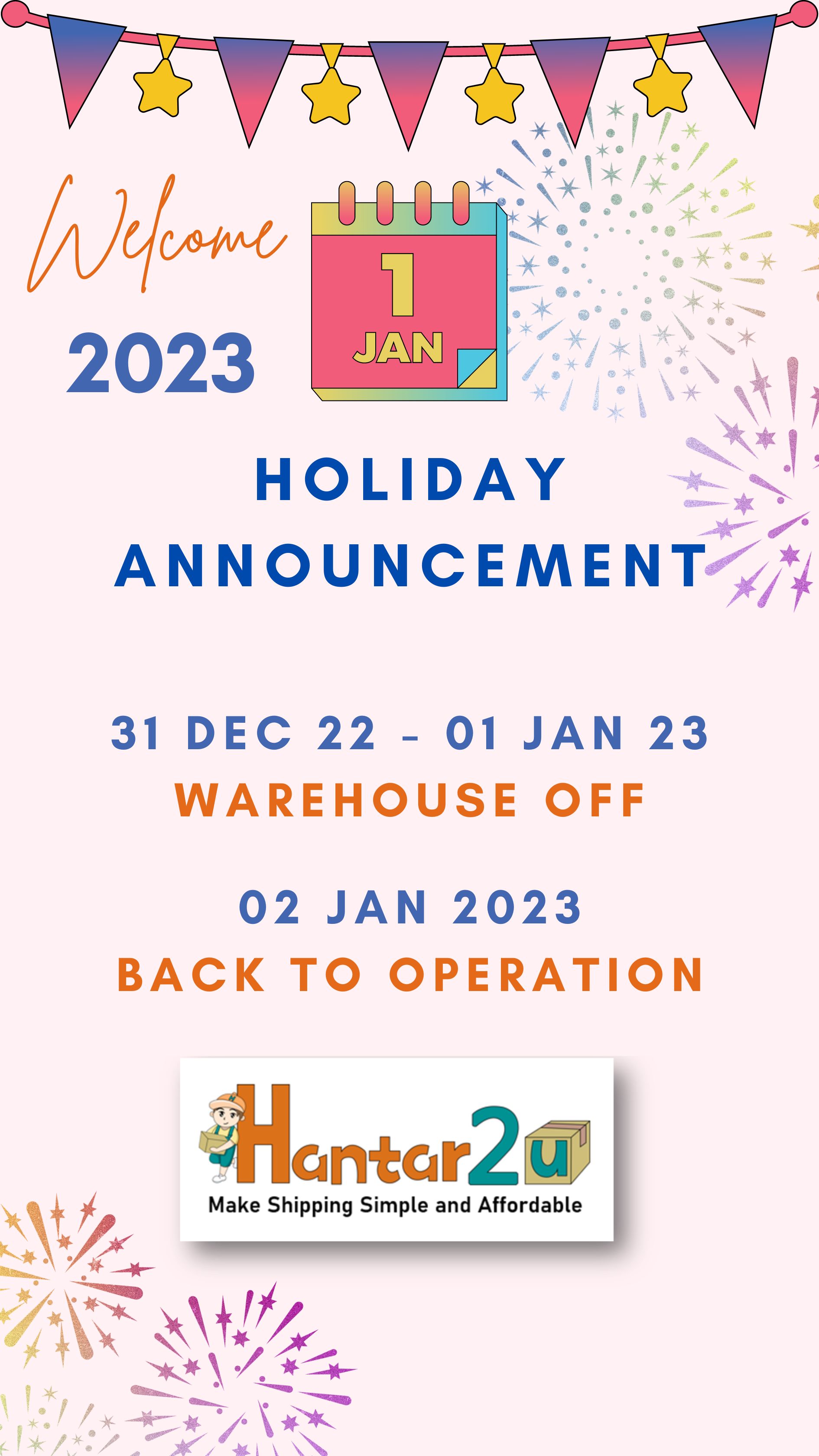 2023 New Year Holiday Announcement